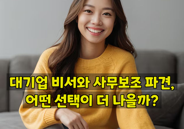 대기업 비서와 사무보조 파견, 어떤 선택이 더 나을까?